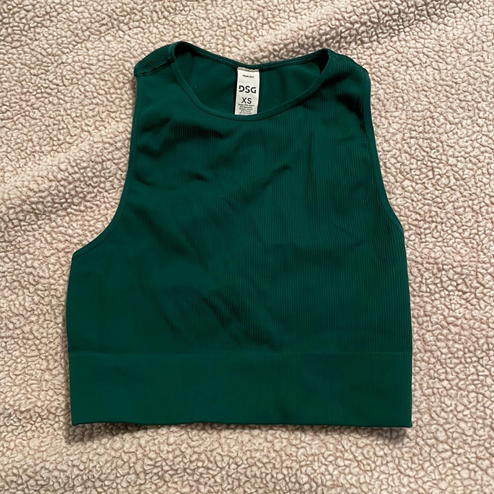 Emerald green DSG workout tank top